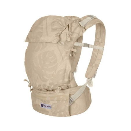 Mochila Portabebés E-Carrier Taupe Leaves