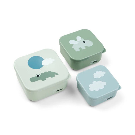 Pack 3 Snack Box Cloud Verde de Donebydeer