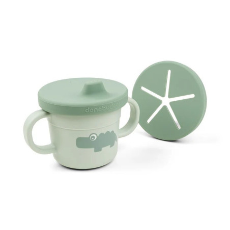 Taza y Snack Croco Verde de Donebydeer