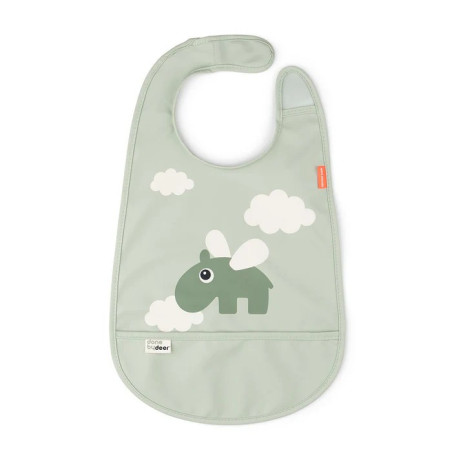 Babero Happy Clouds Verde de Donebydeer