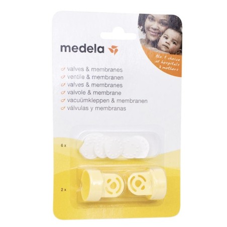 Pack 2 Valvulas/ 6 Membranas Sacaleches Medela